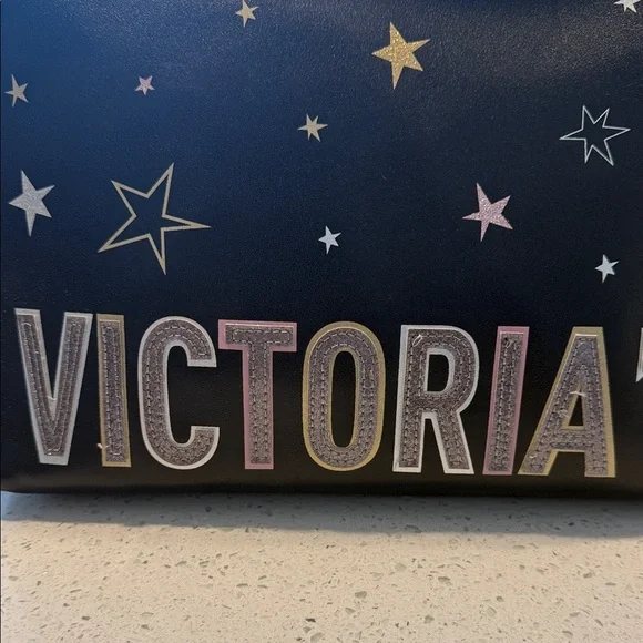 Victoria's Secret Black Starry Cosmetic Bag - Picture 2 of 6
